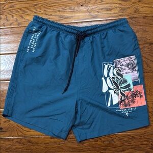 Rue21 Blue Athletic Shorts with Elastic Waistband